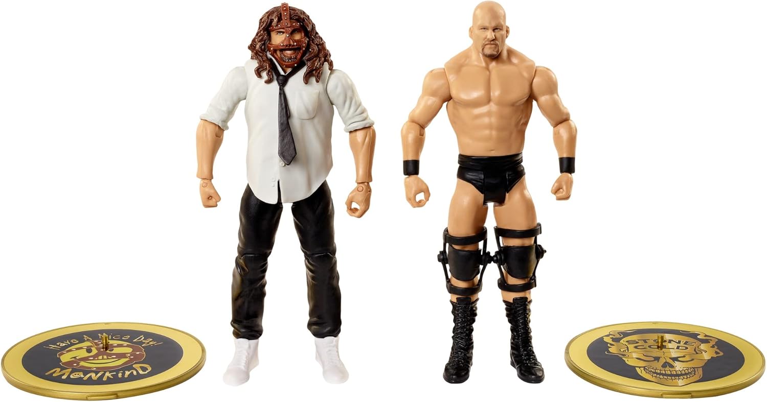 Stone Cold Steve Austin vs Mankind 2 Pack 6 in Action Figures C517876