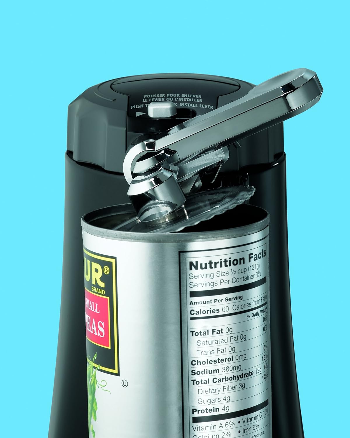 Black Electric Can Opener with Multi-Tool and Jar Lid Remover A961
