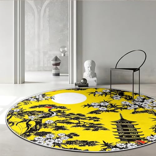 Red Sun Leaf Area Rug K1269
