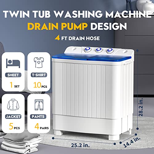 Portable Twin Tub Washing Machine with Spinner G254037