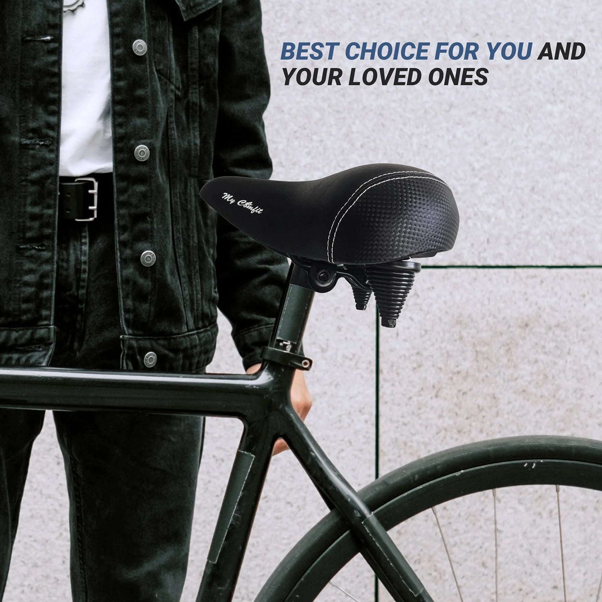 Oversized Extra Wide Bike Seat with Foam Padding Q1998
