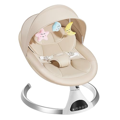 Pink Motorized Baby Swing with Bluetooth Music Speaker T248