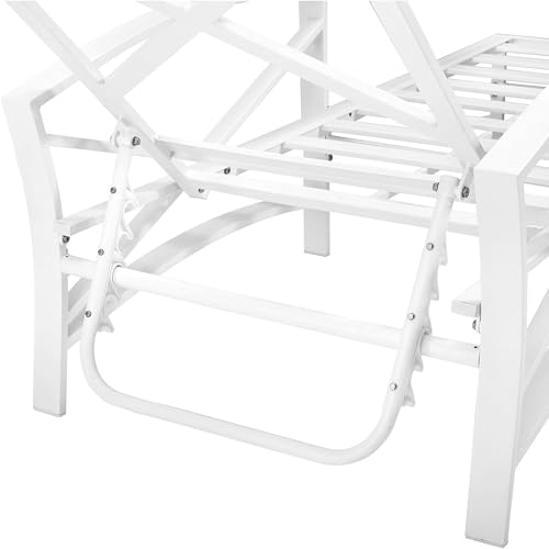 White Metal Chaise Lounge with Grey Cushions Z155409