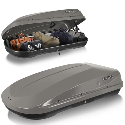 Gray 13 Cu.Ft Hard Shell Roof Cargo Box with Lock X420