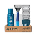 Men's Razor Set with 5 Razor Blade Refills, Travel Blade Cover, 2 oz Shave Gel P652