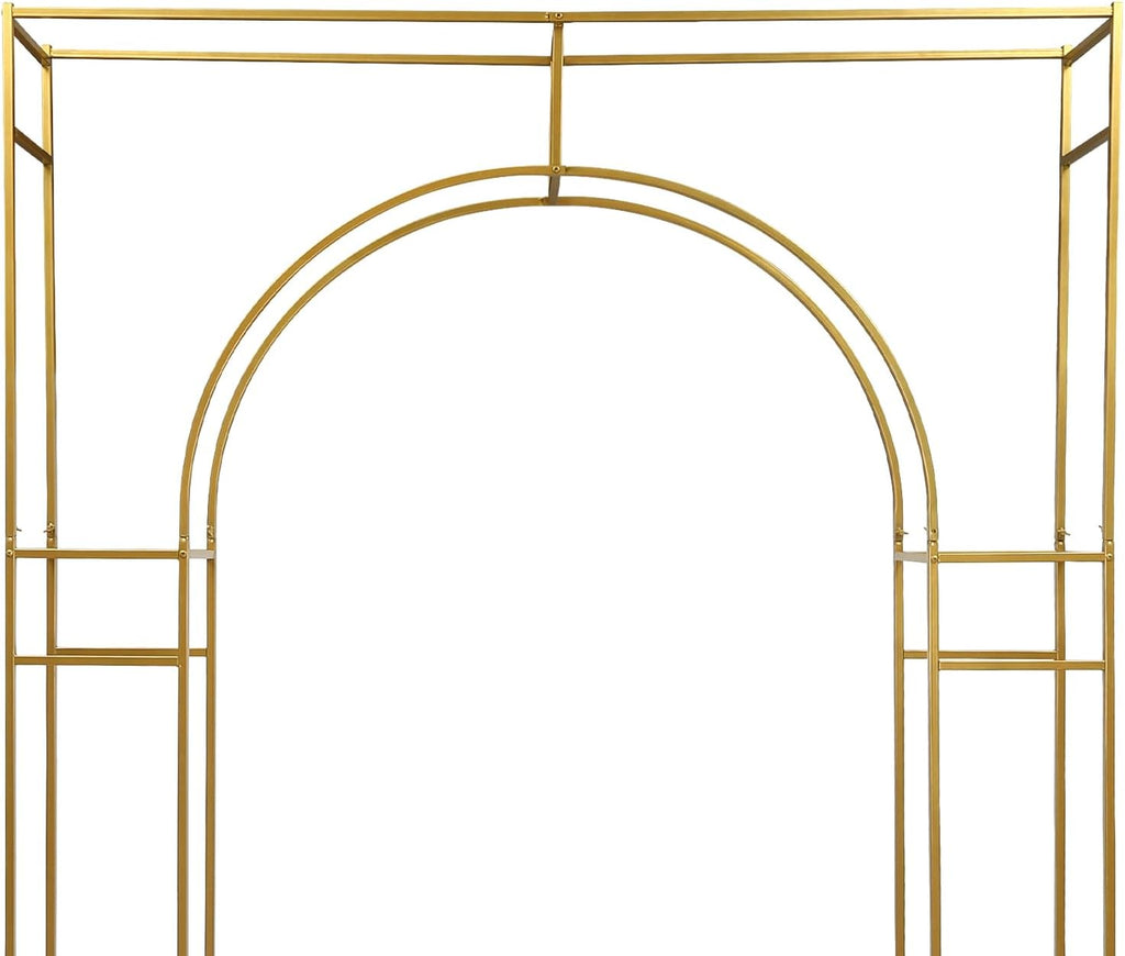 Gold Metal Double Arch Wedding Backdrop Stand W82130
