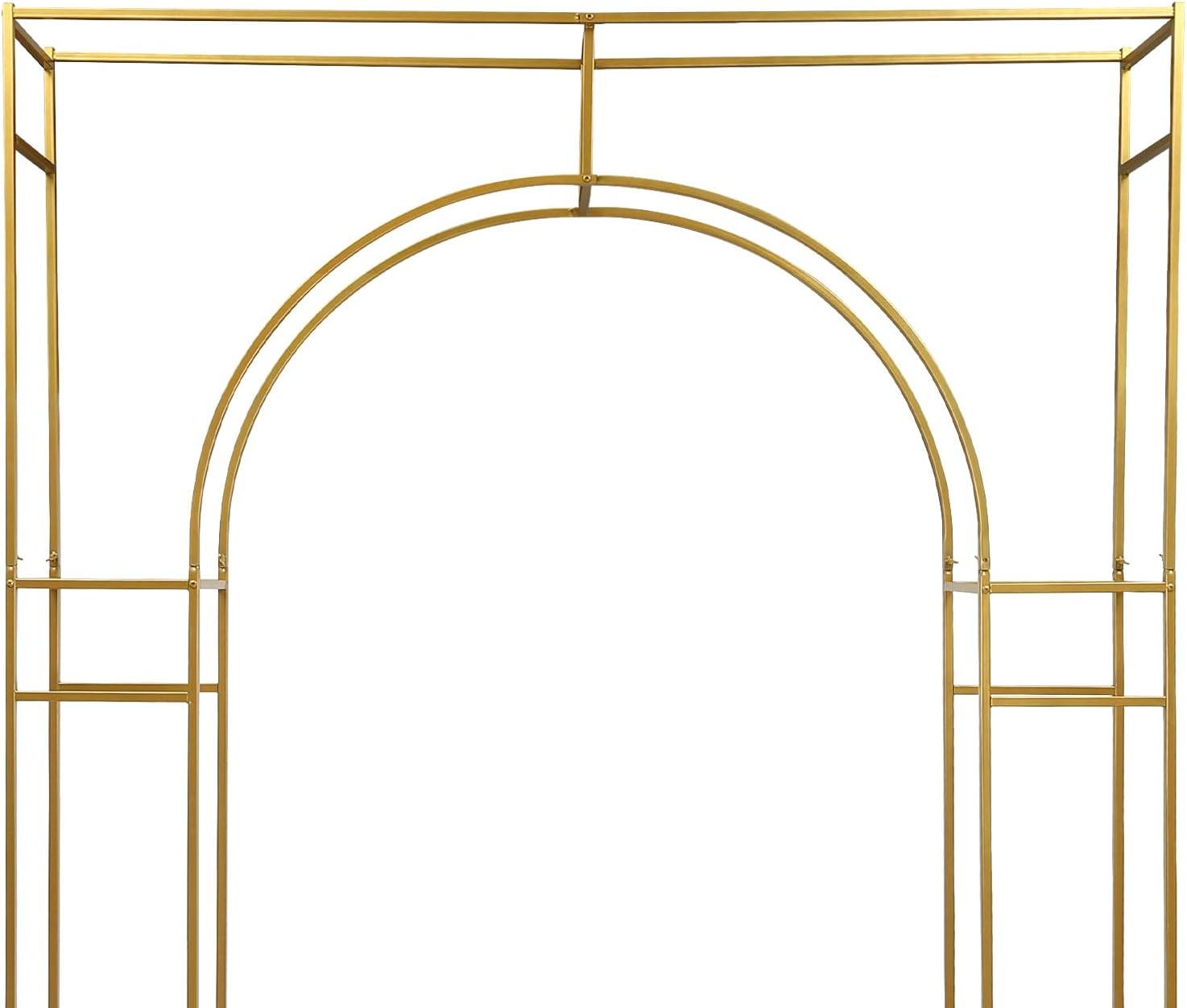 Gold Metal Double Arch Wedding Backdrop Stand W82130
