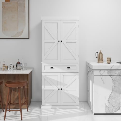 50" LED Kitchen Pantry Storage Cabinet with 2 Doors and Shelves V530