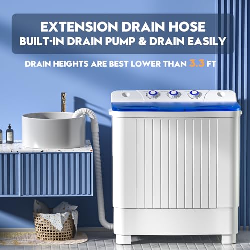 Portable Twin Tub Washing Machine with Spinner G254037