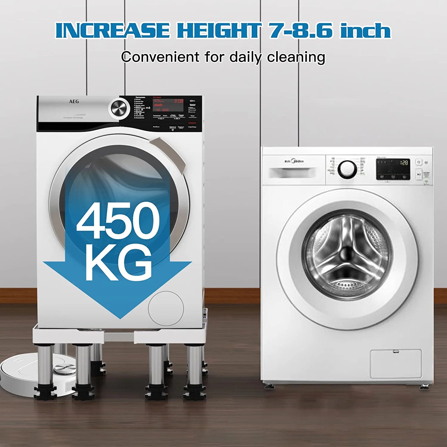 Silver Mini Fridge Stand for Washer H84227