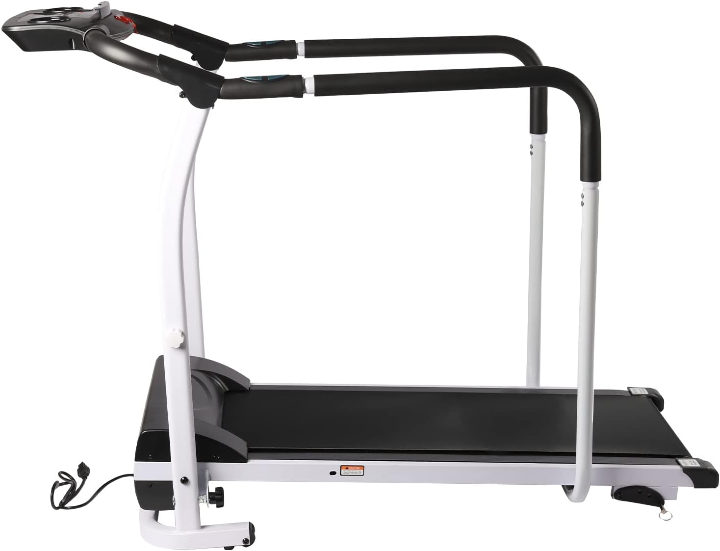 Walking Treadmill with Full Length Handrails, LCD Display, Foldable, 300 lbs Capacity I3672