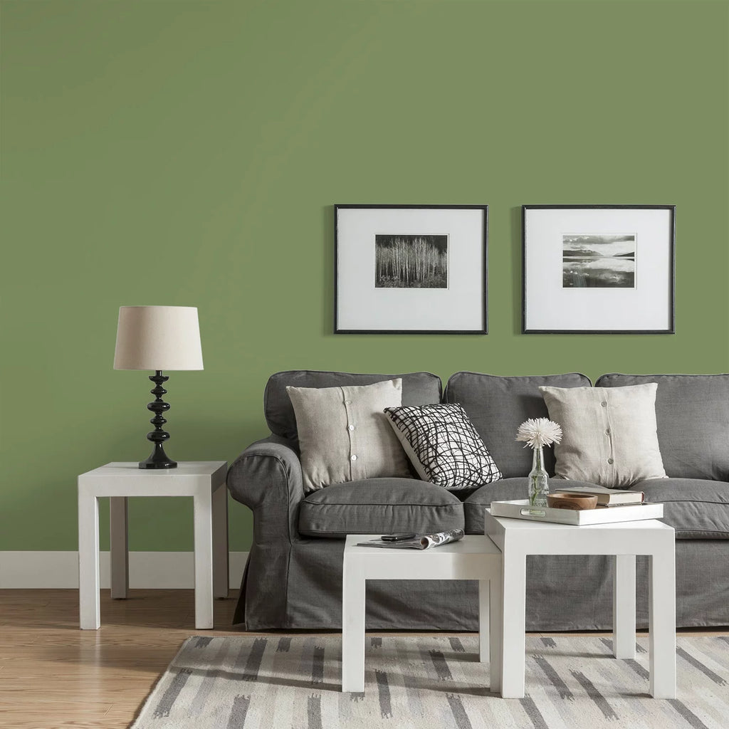 Moss Point Green Eggshell Interior Paint and Primer, 1 Gallon B705