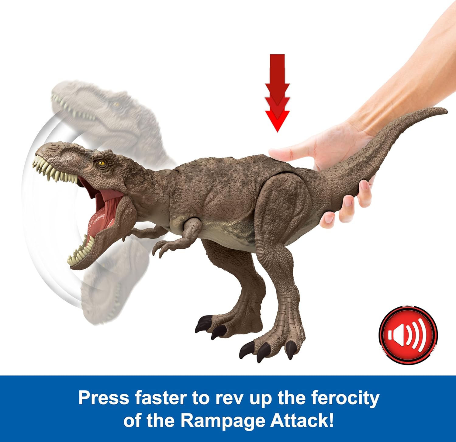 Tyrannosaurus Rex Dinosaur Action Figure Toy with Evolved Spikes S6736