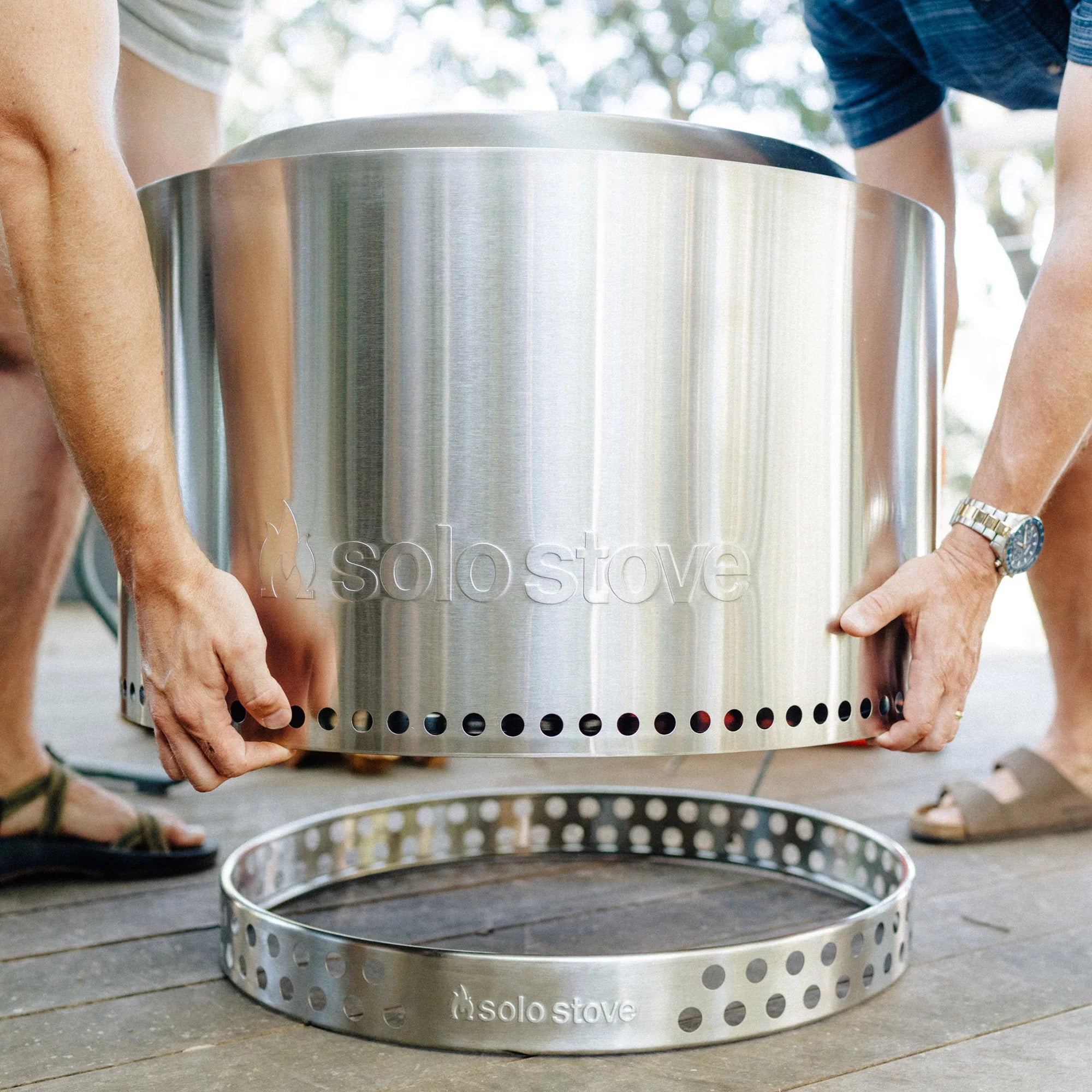 27" Smokeless Fire Pit + Stand, 304 Stainless Steel O81810
