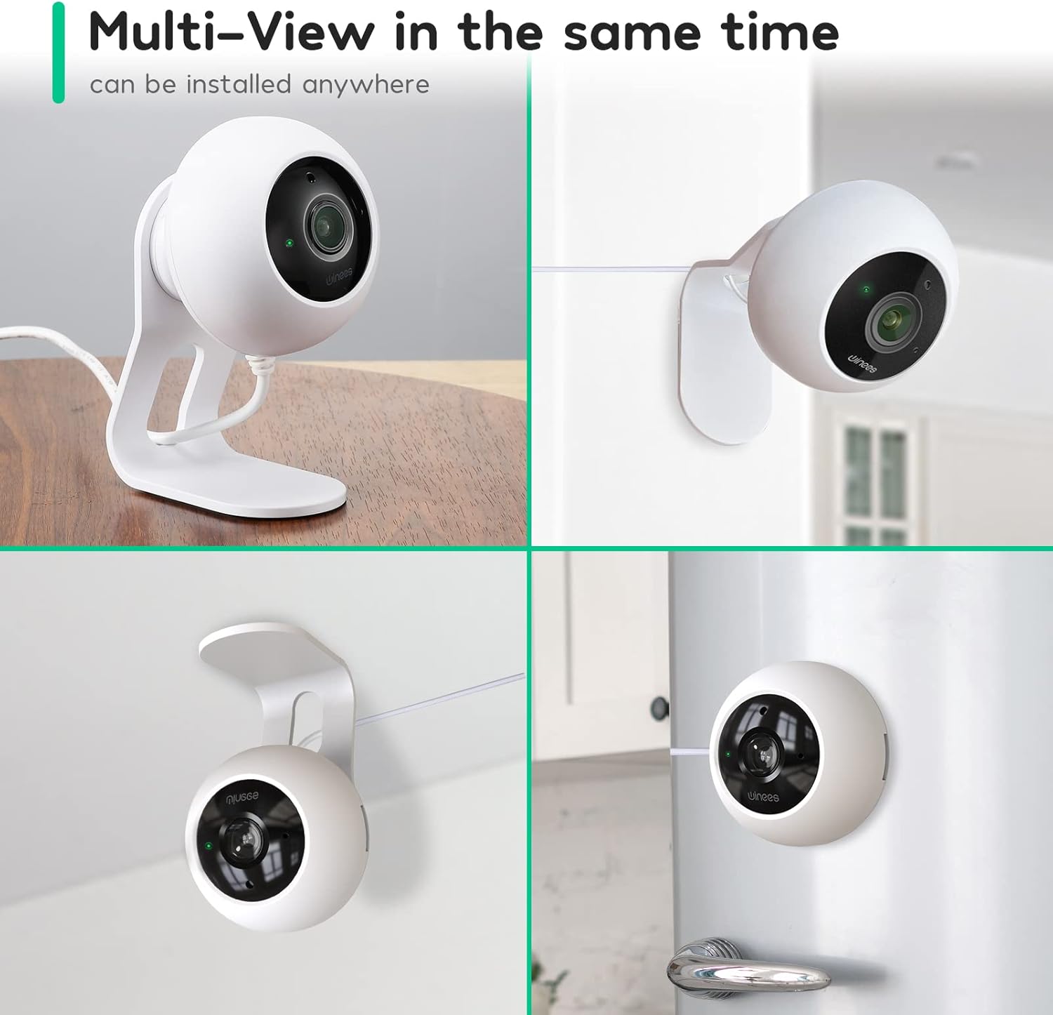 2K WiFi Security Camera with 2-Way Audio, Night Vision, Pack of 2 D940976