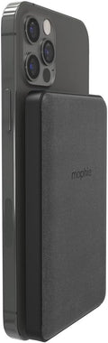 Black 5,000mAh Magnetic Portable Wireless Charger with Pack of 2 snap Adapters E166010
