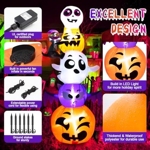 8FT Halloween Inflatable Decorations with Built-in LED Light W6882