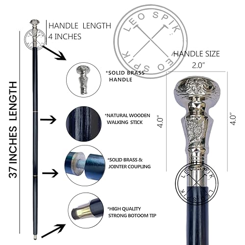 Brass Wooden Walking Cane D313112