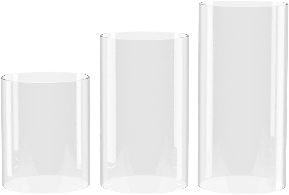 Clear Borosilicate Glass Candle Holder Diameter 6 Height 8 Z9393