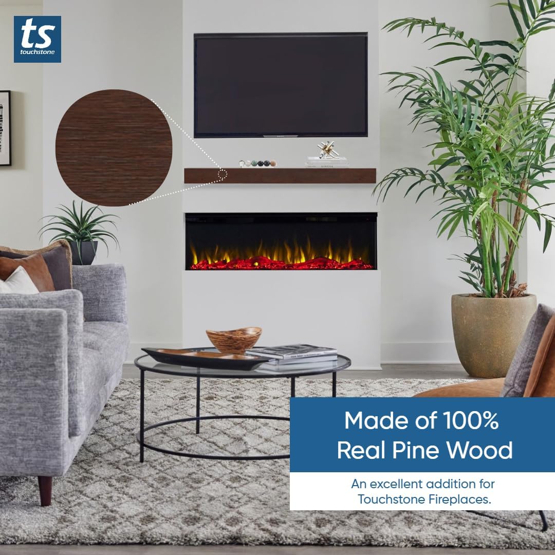 60 Inch Smart Electric Fireplace and 72 Inch Espresso Wood Mantel P340