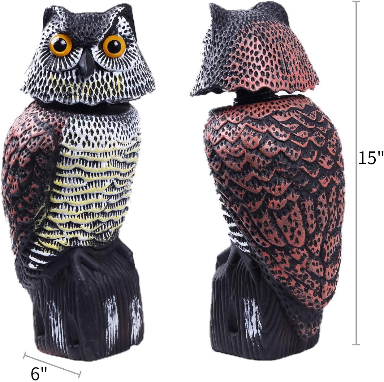 Owl Decoy with Rotating Head P340
