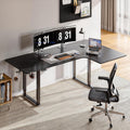 63x43 Inches L Shaped Electric Standing Desk Black K614