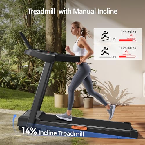 3-in-1 Foldable Treadmill with 14% Incline, 300 Lbs Weight Capacity D5742