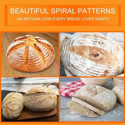 Set of 8 Oval Rattan Bread Proofing Basket U3951
