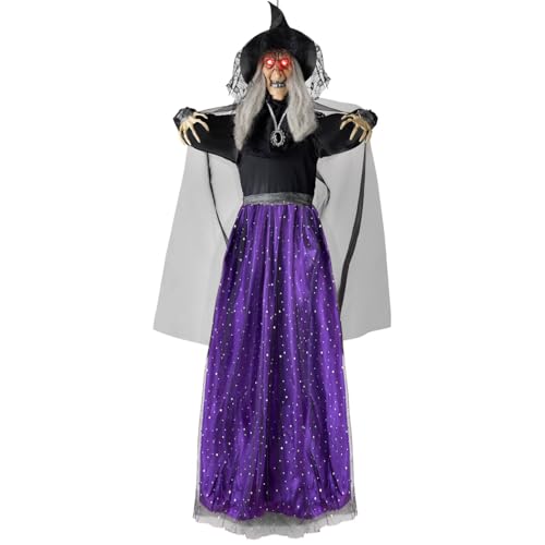47” Animated Witch Halloween Decorations W266