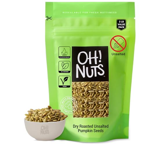 Dry Roasted Unsalted Pumpkin Seeds, 2-Pound Bulk Bag N500080