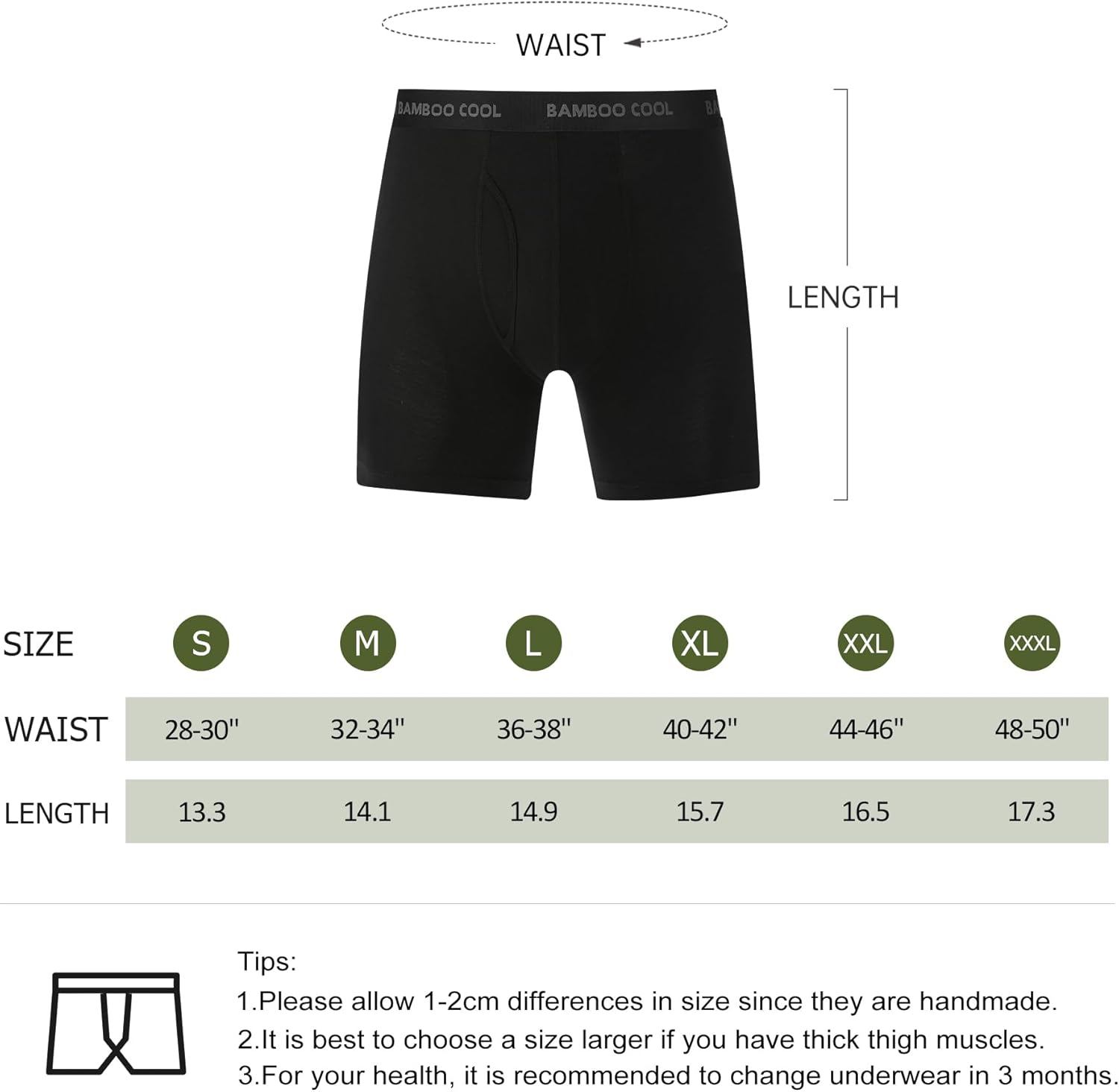 Bamboo Viscose Boxer Briefs (4 Pack) B87756