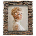 8x10 Rustic Wood Picture Frame with Real Bark T697099