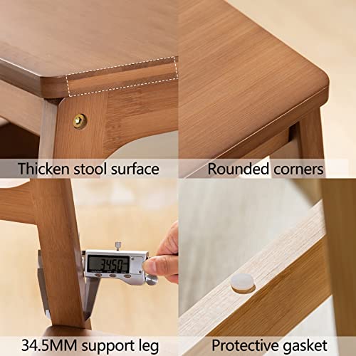 2-Step Folding Solid Wood Step Stool W1077