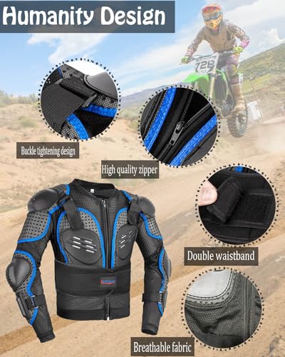 Kids Motorcycle Jacket with Chest Back Elbow Protection J27454