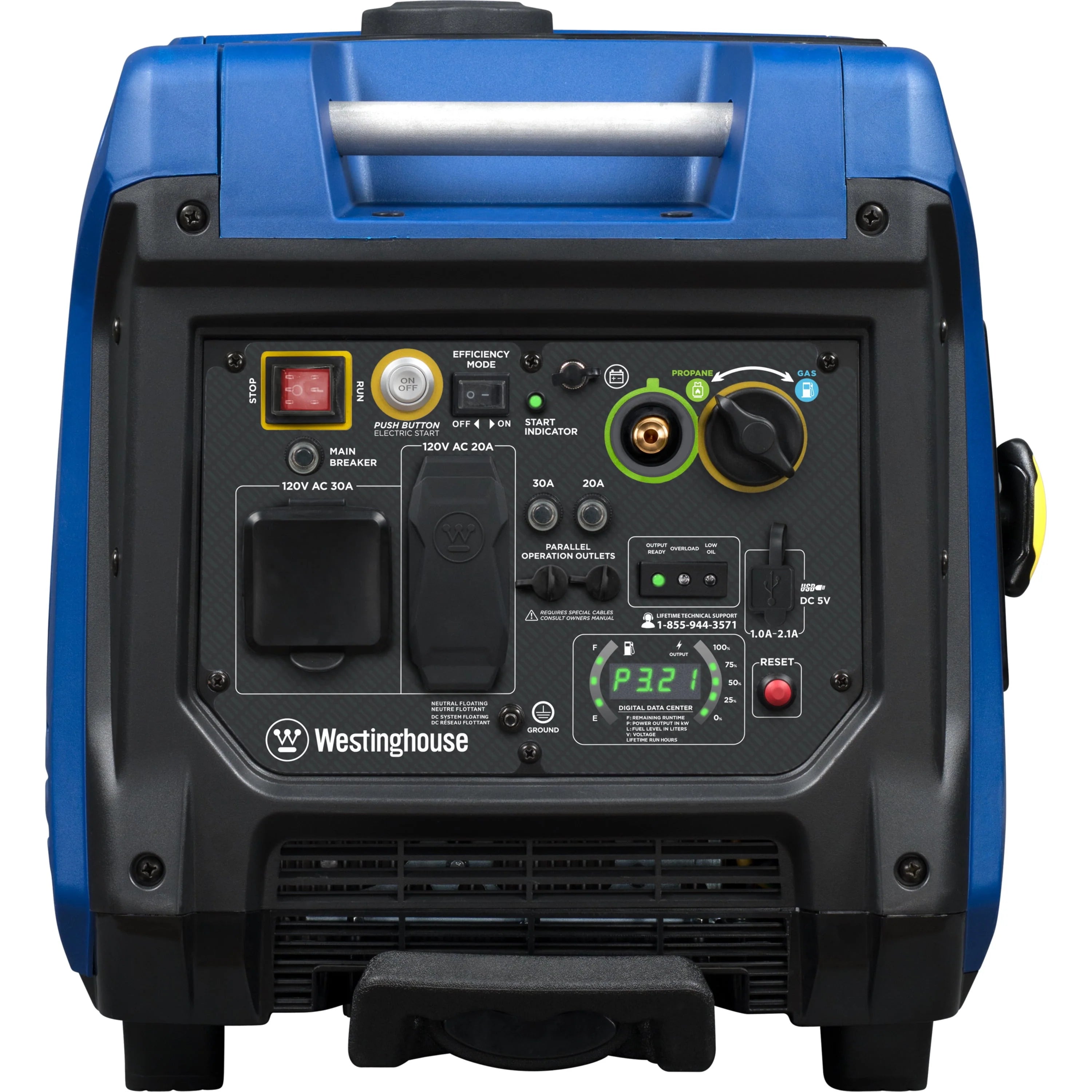 5000 Peak Watt Dual Fuel Portable Inverter Generator K85775
