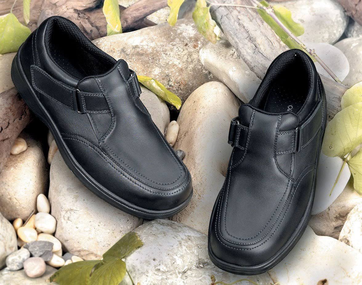 Black Leather Men's Shoes S711157