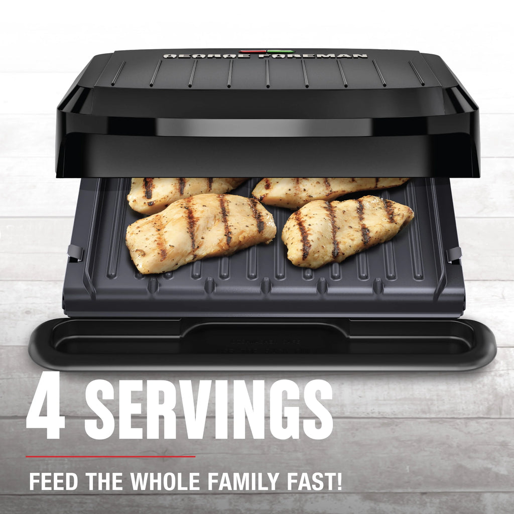 Black 4-Serving Removable Plate Grill and Panini C322