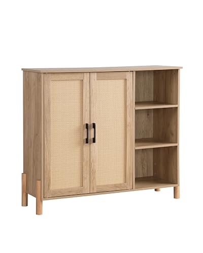 Natural Rattan Storage Cabinet with Adjustable Shelf W7736