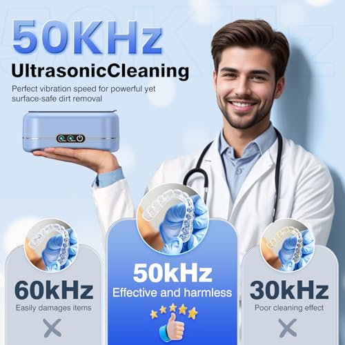 50KHz Ultrasonic Jewelry Cleaner with 304 Stainless Steel M747