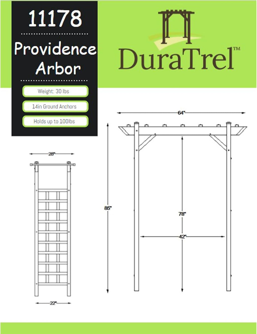 White PVC Garden Arbor X57542