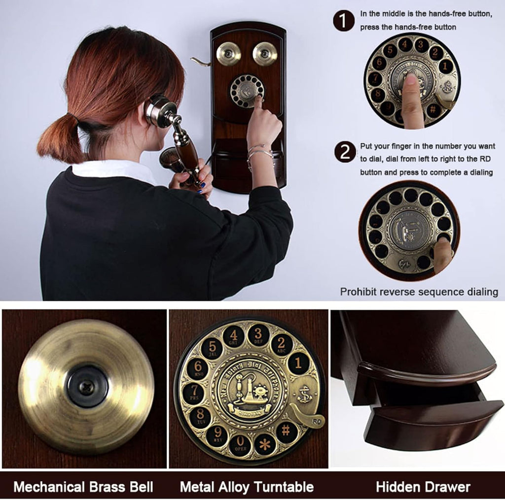 Retro Corded Rotary Dial Telephone H149870