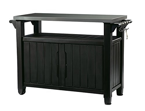 Dark Brown Rolling Table Cart with Wheels B7177
