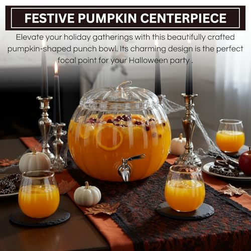 Glass Pumpkin Drink Dispenser 2 Gallon C1971