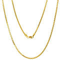 14K Real Gold Box Chain Necklace with Lobster Clasp 16" 18" 20" 22" 24" S70475