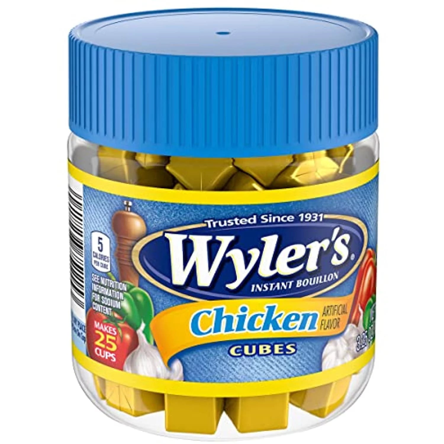 Chicken Instant Bouillon Cubes Jar, 3.25 Oz, Pack Of 8 M322069