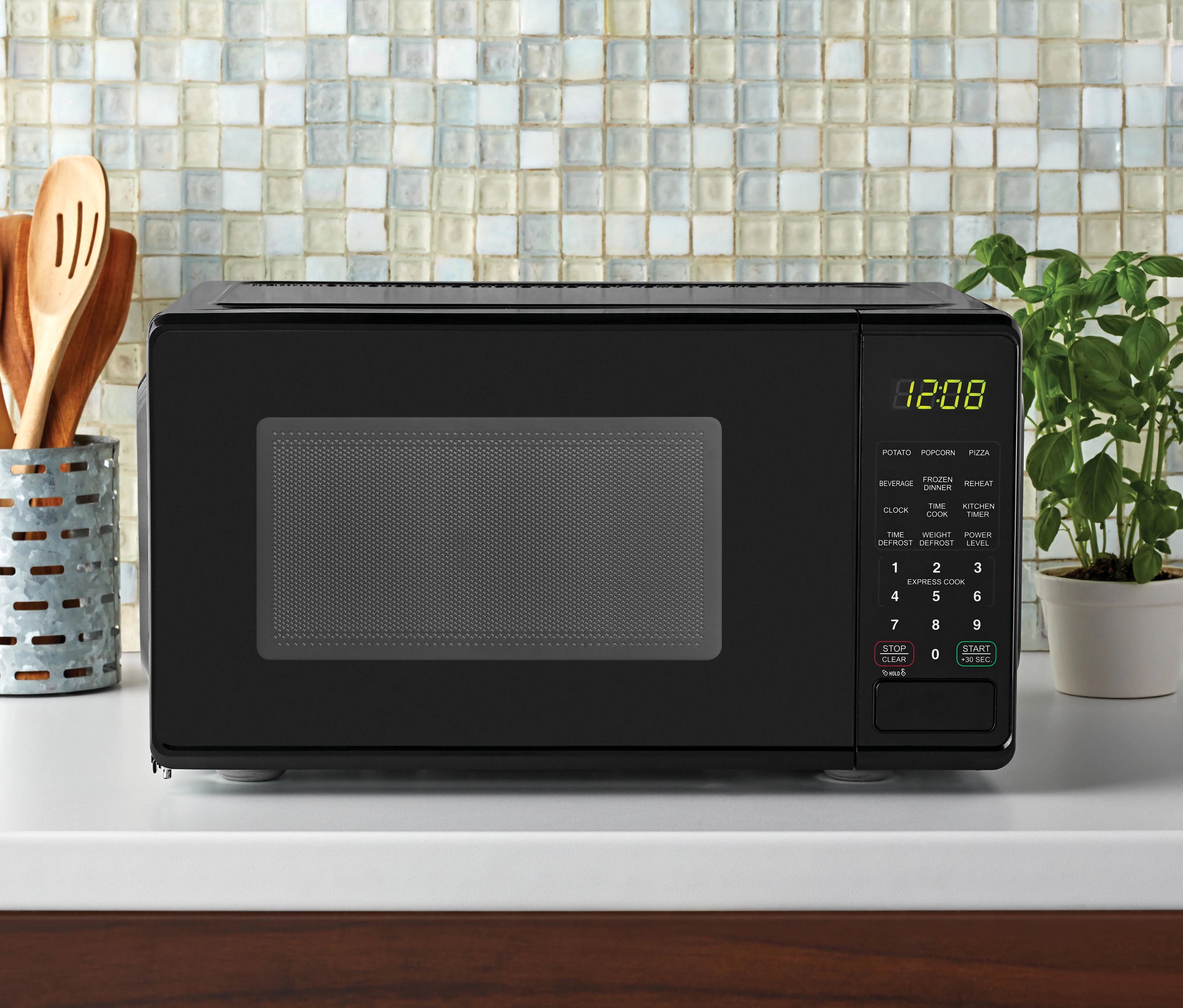 0.7 Cu ft 700 Watts Black Countertop Microwave Oven B2478
