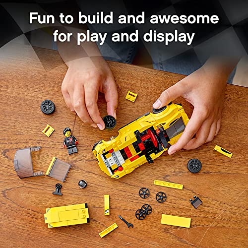 Toyota GR Supra Sports Car Toy Building Set with Racing Driver Minifigure T404988