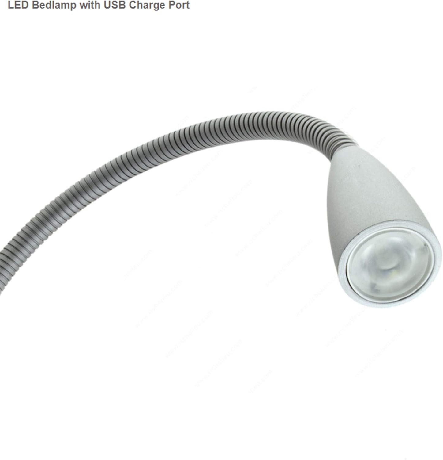Gooseneck LED Bed Lamp with USB Charger Port and 3-Way Switch C2693