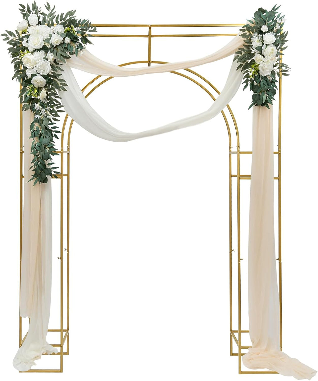 Gold Metal Double Arch Wedding Backdrop Stand W82130