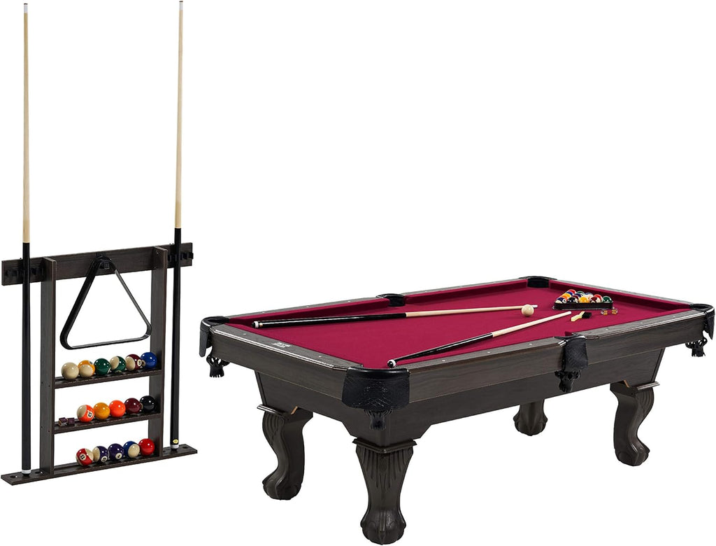 7.5' Drop Pocket Table with Pool Ball and Cue Stick Set P274